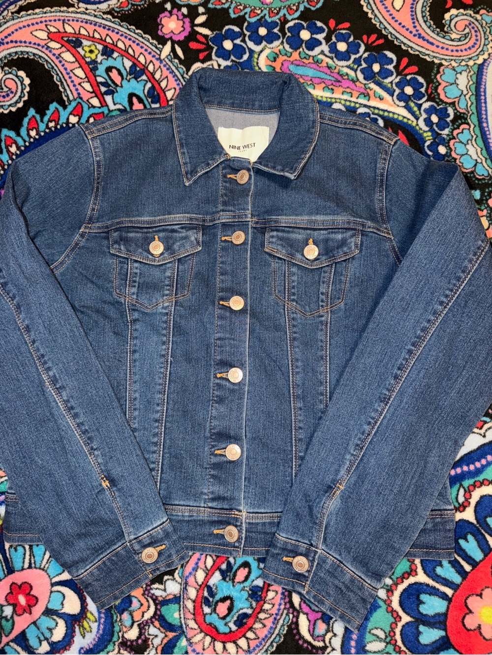 Nine West Women's Dark Indigo Denim Jacket